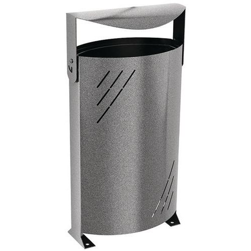 Poubelle d'extérieur Titan - Acier Noir 95 L - Grande Capacité 110 L - Robuste et Durable