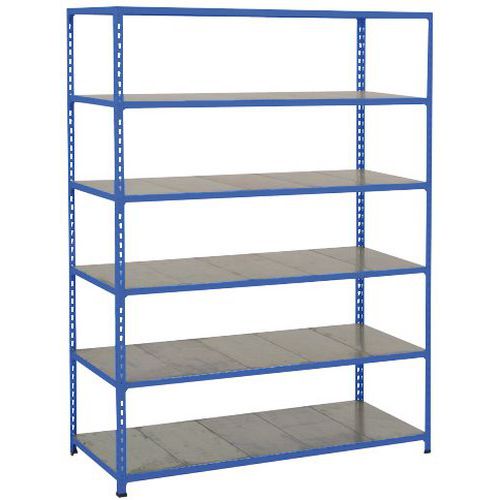 Rayonnage Rapid 2 6 Tablettes Metal 1980x1220x455 Bleu