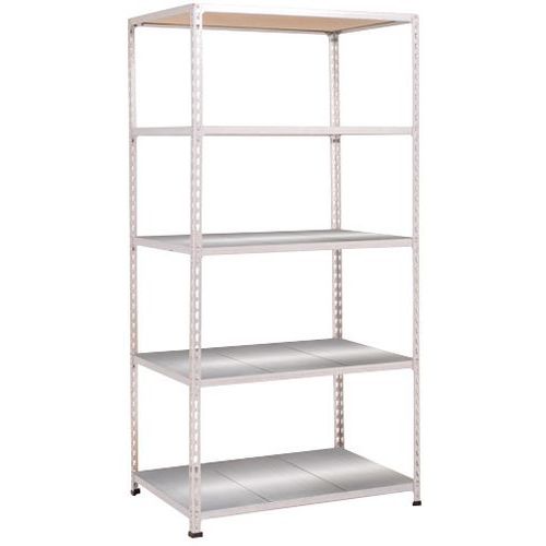 Rayonnage Rapid 2 5 Tablettes Metal 1830x915x380 Gris Clair