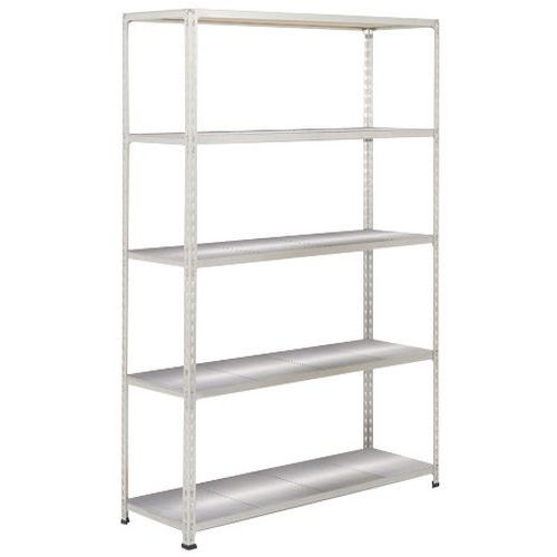 Rayonnage Rapid 2 5 Tablettes Metal 1830x1220x610 Gris Clair
