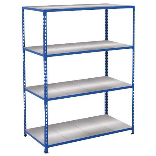 Rayonnage Rapid 2 1980x1525x455 4 Tablettes Metal Bleu Époxy