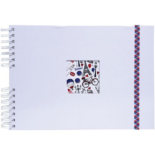 Album Photo à Spirales 50 Pages Blanches 32x22 Cm - Blanc