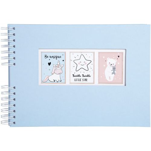 Album Photo à Spirales 50 Pages Blanches Sweet - Bleu Clair