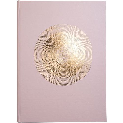 Livre D'or 100 Pages Tranche Or Ellipse - Rose