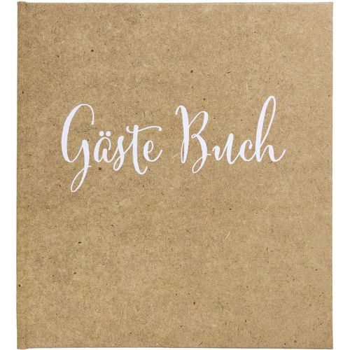 Livre D'or 140 Pages Tranche Or Allemand - Kraft Brun