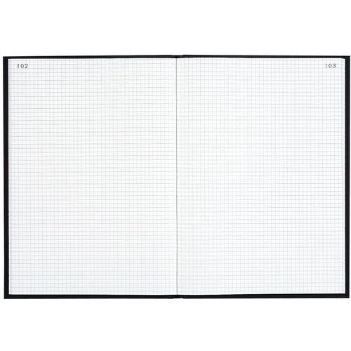 Registre 297x210 Quadrillé 200 Pages Foliotées - Noir Toilé