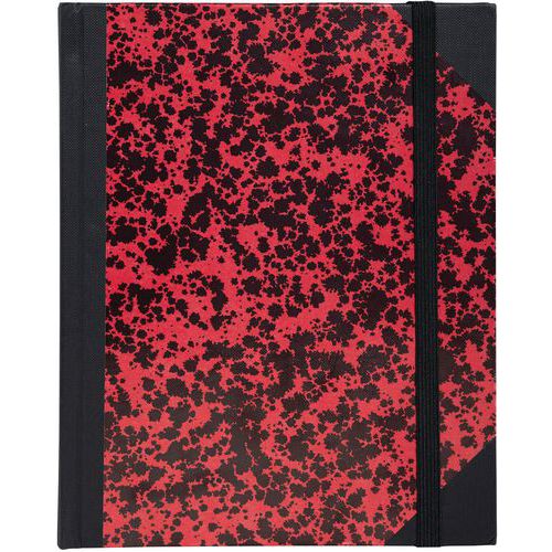 Carnet Marbre 220x170 192 Pages Lignées - Rouge