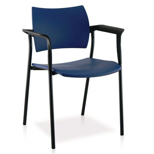 Chaise Avec Accoudoirs Bleu Ass. L:46.6 Cm Ass. H:46 Cm