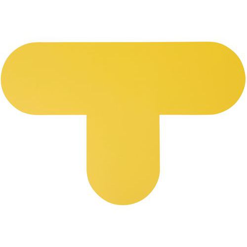 Autocollant Marquage Au Sol En T 200x300 Jaune - Manutan