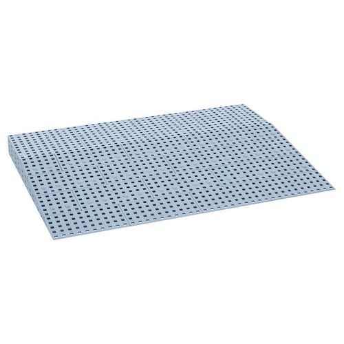 Rampe de seuil modulable intérieur Gris - 750mm L x 1000mm l - Jusqu'à 127mm de dénivelé - Charge 2000kg - Antidérapant - Éco-responsable