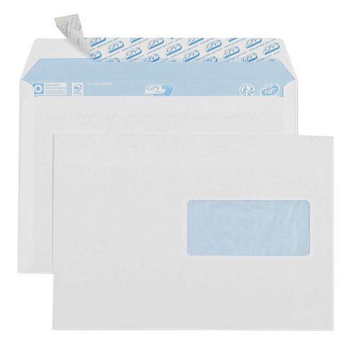 Enveloppes Blanches C5 80g Avec Fenêtre Nf Pefc