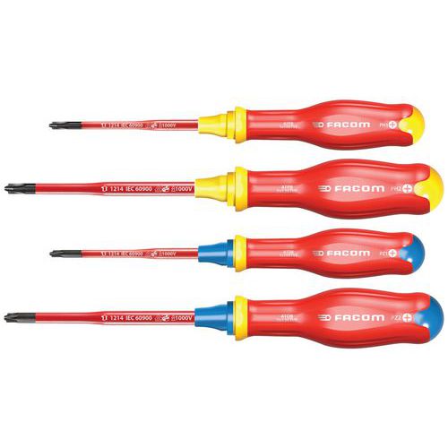 Facom 1 Jeu De 4 Tournevis Isolé Protwist® Borneo® - 1000 V
