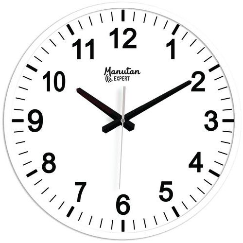 Horloge Analogique Murale à Quartz Ø 33 Cm Blanc - Manutan