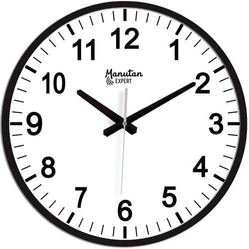 Horloge Analogique Murale À Quartz Ø 33 Cm Noir - Manutan