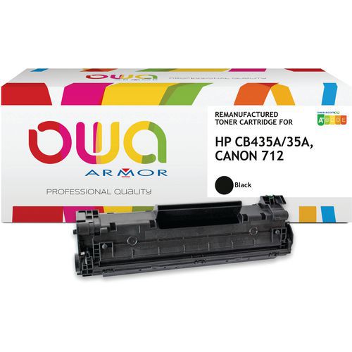 Toner Remanufacturé Canon 712-hp Cb435a - Noir