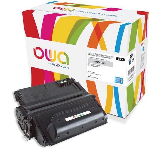Toner remanufacturé HP Q1338A - Noir - Owa Toner remanufacturé HP Q1338A - Noir - Owa