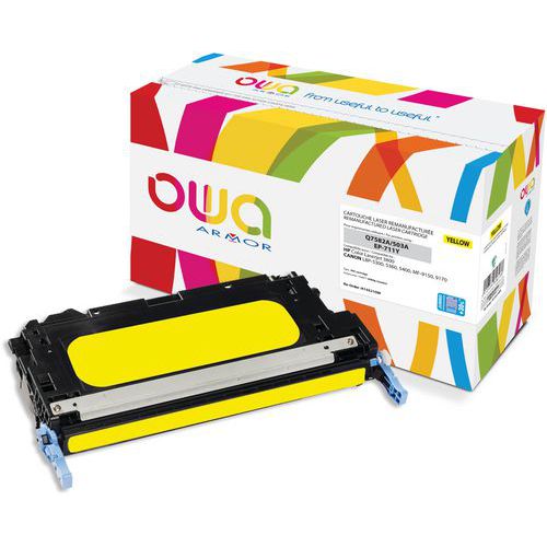 Toner Remanufacturé Hp Q7582a-canon 711y Jaune 8000 Pages