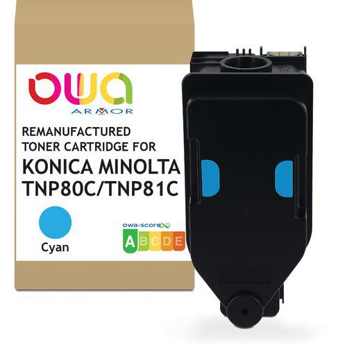 Toner Remanufacturé Konica Minolta Tnp80c-tnp81c - Cyan