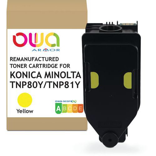 Toner Remanufacturé Konica Minolta Tnp80y-tnp81y - Jaune