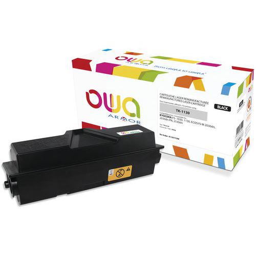Toner Remanufacturé Kyocera Tk-1130 - Noir - 3000 Pages