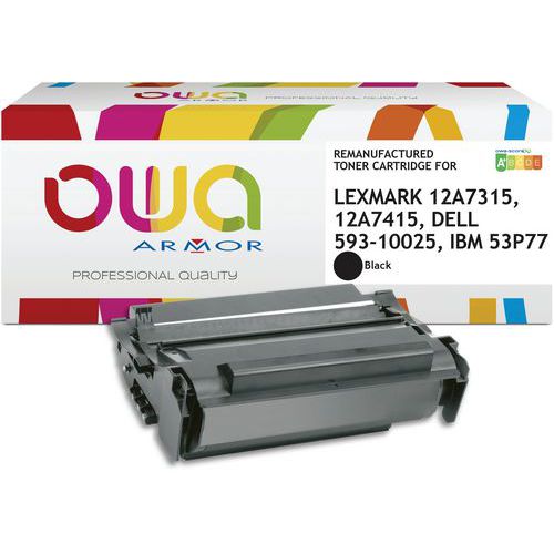 Toner Remanufacturé Lexmark 12a7315-12a7415-dell593-10025