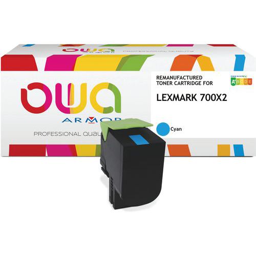 Toner Remanufacturé Lexmark 70c0x20 - Cyan