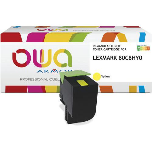 Toner Remanufacturé Lexmark 80c8hy0 - Jaune