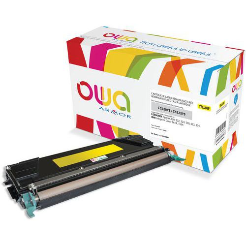 Toner Remanufacturé Lexmark C5220ys C5222ys - Jaune