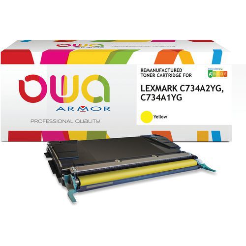 Toner Remanufacturé Lexmark C734a1yg C734a2yg - Jaune