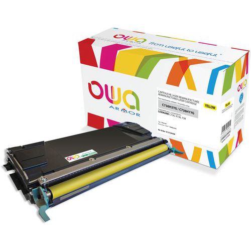 Toner Remanufacturé Lexmark C736h1yg C736h2yg - Jaune