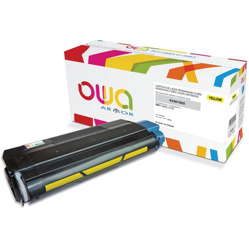 Toner Remanufacturé Oki 43381905 - Jaune