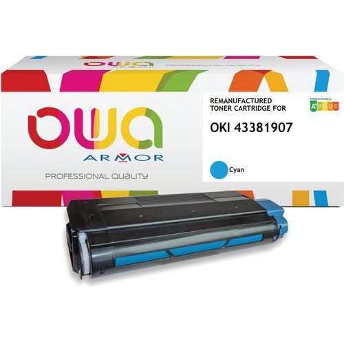Toner Remanufacturé Oki 43381907 - Cyan