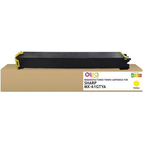 Toner Remanufacturé Sharp Mx-61 Gtya - Jaune