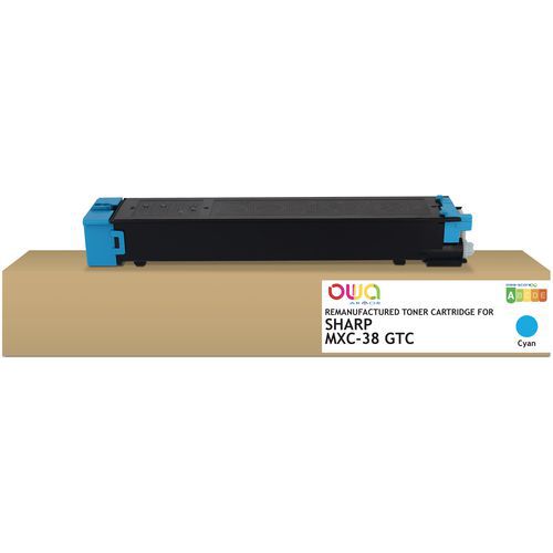 Toner Remanufacturé Sharp Mxc-38 Gtc - Cyan