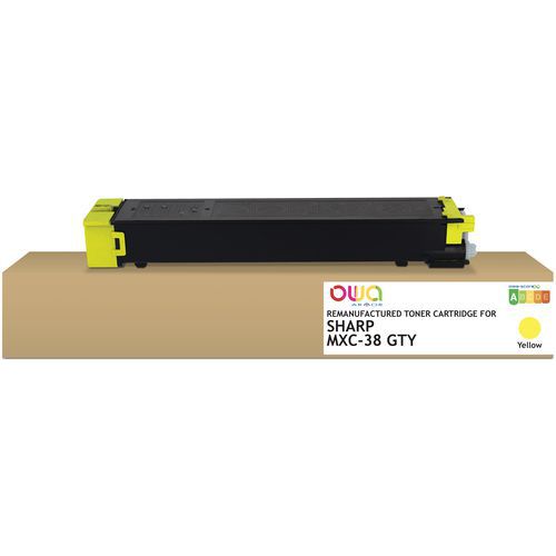 Toner Remanufacturé Sharp Mxc-38 Gty - Jaune