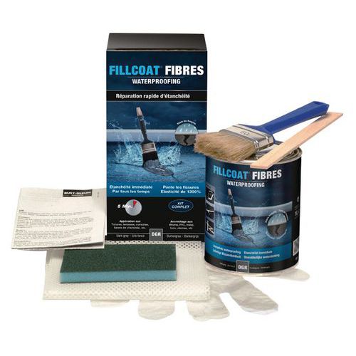 Kit Fibres Réparation Étanchéité - Toiture Tous Supports 1l