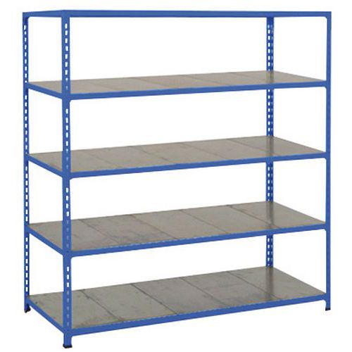 Rayonnage Rapid 2 5 Tablettes Metal 1980x1220x610 Bleu