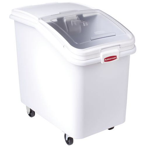 Bac à ingrédients à roulettes avec pelle - 116 L -_Rubbermaid Bac à ingrédients à roulettes avec pelle - 116 L -_Rubbermaid