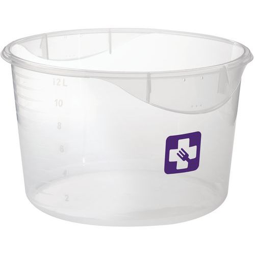 Boîte Ronde 114 L Allergènes Transparent Violet