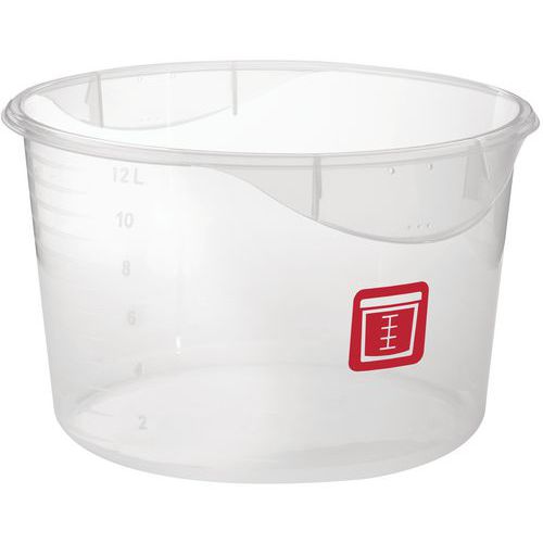 Boîte Ronde 114 L Viande Crue Transparent Rouge