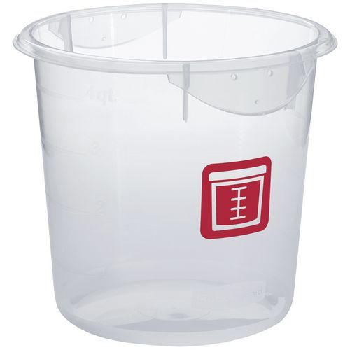 Boîte Ronde 38l Viandi Crue Transparent Rouge
