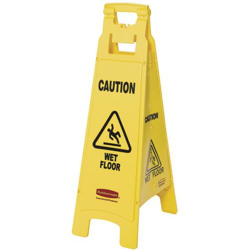 Panneau 4 Côtés - Message D'avertissement Jaune