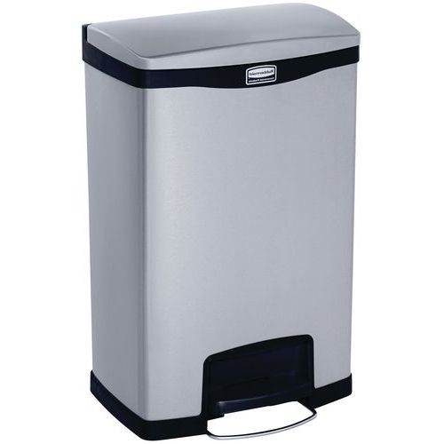 Collecteur Slim Jim Step On Front Step 50 L Inox Mat Noir