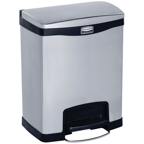 Collecteur Slim Jim Step On Front Step 30 L Inox Mat Noir