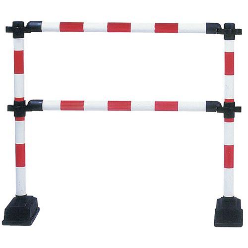 Barriere De 1m Express Avec 2 Lisses De 1m Ro Uge/blanc