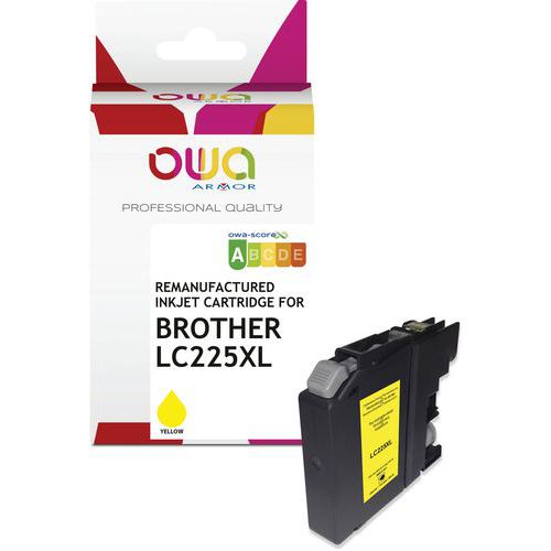 Cartouche D'encre Remanufacturée Brother Lc-225 Xl - Jaune