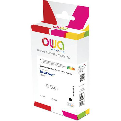 Cartouche D'encre Remanufacturée Brother Lc980 - Noir