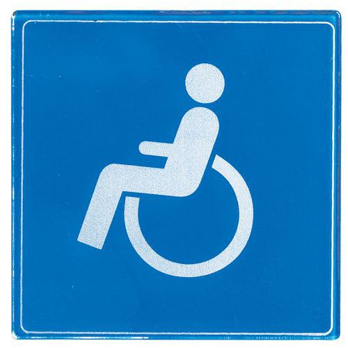 Pictogramme plexiglas carré - Handicape Pictogramme plexiglas carré - Handicape