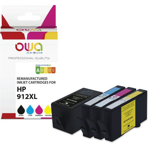 Pack4 Cartouche Remanufacturée Hp 912xl - 4 Couleurs