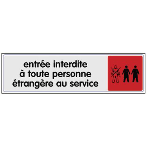 Plaque De Signalisation 170x40 Texte Entree In Terdite Atpes